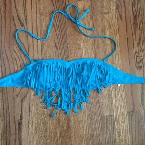 Roxy Blue Fringe Swim Top
